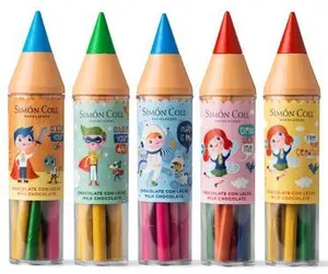 Čokoládové pastelky v pouzdře s píšícím hrotem 30g