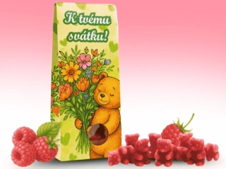 Čajoví medvídci K Tvému svátku s příchutí maliny a vanilky 50g
